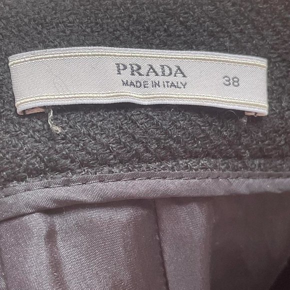 Prada Black Wool Midi Pencil Skirt - Picture 4 of 5